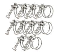 Lot de 10 colliers de serrage à double fil, réglables de 28 à 32 mm, en acier inoxydable, 11 tailles en option