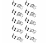 Lot de 10 colliers de serrage en acier inoxydable 304 de 4 mm de diamètre, clips de montage pour panneaux de clôture, conduites de gaz