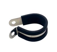 Lot de 10 colliers de serrage en acier inoxydable 304 doublés de caoutchouc, de 6 à 45 mm - Colliers de serrage durables for câbles et tuyaux(30MM)