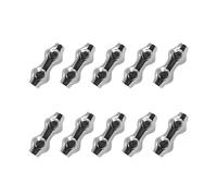 Lot de 10 colliers de serrage en acier inoxydable 304 duplex à 2 poteaux TTZEZE à double boulon pour câble métallique de 1,6 cm de diamètre
