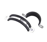 Lot de 10 colliers de serrage en acier inoxydable 304, en forme de U, avec coussinets en caoutchouc, isolants, supports de fixation de tuyaux, résistants à la rouille(C-Single layer series,30 mm)
