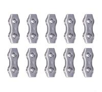 Lot de 10 colliers de serrage en acier inoxydable 304 pour clips de câble duplex M2-M6 - Fixation robuste pour la construction, l'expédition, l'industrie agricole (M6)