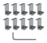 Lot de 10 colliers de serrage en alliage d'aluminium pour panneau solaire photovoltaïque pour un montage fiable de réseaux photovoltaïques (30 mm)