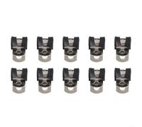 Lot de 10 colliers de serrage en fer galvanisé avec revêtement en caoutchouc pour montage de tuyaux et câbles 5 mm