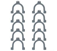 Lot de 10 colliers de serrage en forme de U pour machines à laver et lave-vaisselle, supports de fixation de tuyaux en plastique pour tuyaux de moins de 26 mm, crochets de gestion de tuyaux faciles à
