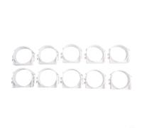 Lot de 10 colliers de serrage en polyéthylène pour tuyau rond de 75 à 110 mm, support facile pour système de conduit de ventilation et de climatisation (110 tubes)