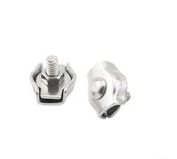 Lot de 10 colliers de serrage et cosses en acier inoxydable 304 M2 15 mm pour fixation de corde, clips de fixation sécurisés pour câbles en acier pour la marine, la construction