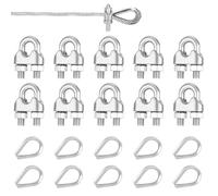 Lot de 10 colliers de serrage professionnels résistants aux intempéries en U pour systèmes de gréement résistants à l'érosion