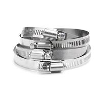 Lot de 10 colliers de serrage réglables en acier inoxydable 304 - Colliers de serrage robustes à vis sans fin for applications automobiles, marines et domestiques(25-38mm)