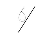 Zenitech - Lot de 10 colliers réutilisables 7,6x 370mm - Noir Noir G