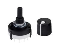 Lot de 10 commutateurs de bande RS26 1P12T 2P6T 3P4T 4P3T PCB, interrupteur à engrenage réglable(Black,2P6T)