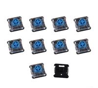 Lot de 10 commutateurs de clavier mécanique pour commutateurs fins Kailh 1353 linéaire tactile avec oscillation minimale et longue durée de vie, convient pour les constructions personnalisées (bleu)