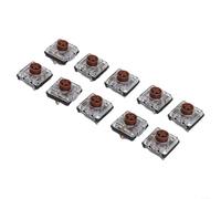 Lot de 10 commutateurs de clavier mécanique pour Kailh Thin série 1353 linéaire tactile avec mécanisme silencieux et oscillation réduite pour une saisie précise (marron)