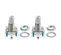 Lot de 10 commutateurs encodeurs rotatifs EC11 avec bouton poussoir, rotation à 360 degrés, 5 broches, construction en métal pour une utilisation fiable dans la saisie et le contrôle des données