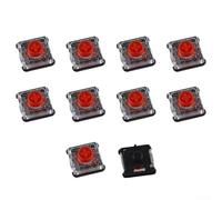 Lot de 10 commutateurs fins Kailh modèle 1353 tactiles linéaires pour claviers mécaniques avec faible distance de déplacement et oscillation minimale pour plus de précision (rouge)
