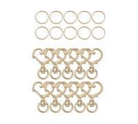 Lot De 10 Composants Porte-clés En Alliage Zinc Fermoir Mousqueton Boucle À Ressort 2ème Porte-clés Fabrication Bijoux Crochets Pendentif En Forme Cœur Breloque