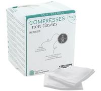 Lot de 10 - Compresses bébé non tissées non stériles 7,5x7,5cm 30gr - Euromedis - Sachets de 100