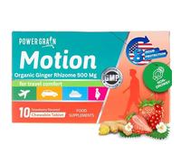 Lot de 10 comprimés de rhizome de gingembre à mâcher pour soulager les nausées et les vomissements - 500 mg - Fraise