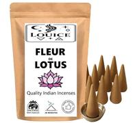 Lot de 10 Cônes d’Encens Senteur Fleur DE Lotus - 100% Naturel Relaxation, Sérénité & Bien-être - Idéal Méditation, Yoga & Maison Zen + Brûleur Porte Encens côniques Offert