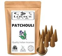 Lot de 10 Cônes d’Encens Senteur Patchouli - 100% Naturel Relaxation, Sérénité & Bien-être - Idéal Méditation, Yoga & Maison Zen + Brûleur Porte Encens côniques Offert