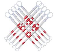 Lot de 10 cônes de signalisation avec Film réfléchissant, séparateur de sécurité rétractable et réglable de 47 à 78 Pouces, cône de sécurité de signalisation temporaire pour Une Utilisation
