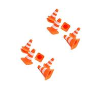 Lot de 10 cônes miniatures SafetyEducation Pretend Play | Connets de sécurité routière miniatures réalistes pour jouet éducatif modèle artisanal