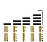Lot de 10 connecteurs 6080A en laiton et acier inoxydable pour câblage électrique avec gaine thermorétractable et clé hexagonale pour différents circuits (80 A)