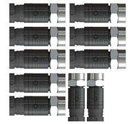 Lot de 10 connecteurs à compression F professionnels pour câble satellite coaxial CT63 WF65 Shotgun Twin Sky