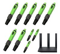 Lot de 10 connecteurs à fibre optique SC APC - Accessoires pour les utilisateurs privés et commerciaux - Stations de base de communication