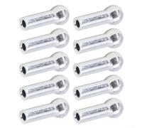 Lot de 10 connecteurs à œillet de câble en fer 5 mm (6 mm) | Convient aux câbles de 5 mm, construction en fer, chanfreins arrondis, empêche l'usure, lot de 10