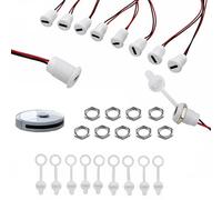 Lot de 10 Connecteurs Circulaires T-C H200-2P Blancs, Prise USB C Encastrable Etanche avec Plaque de Verrouillage et Capuchon, Idéal pour Projets de Bricolage et Electronique