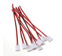 Lot de 10 connecteurs de bande LED à 2 broches 8 mm 10 mm pour SMD 3528 5050 - Clip flexible à clipser sans soudure pour une installation rapide - PVC blanc à courant élevé - Plaqué étain pour