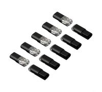 Lot de 10 connecteurs de câble à 2 broches | Design à 2 broches, mécanisme de levier rapide, aucun outil nécessaire, maintien sûr, 10 pièces par paquet