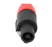 Lot de 10 Connecteurs de Câble Audio Mâle Speakon avec Contacts en Cuivre nickelé, Connecteur de Haut-parleur étanche pour événements en Plein Air, Indice Continu 30 A Rms (rouge)