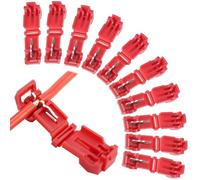 Lot de 10 connecteurs de câble/bornes de raccordement pour robot tondeuse - Station de charge - Connecteur de dérivation en T - Bornes de dérivation - Connecteur rapide - Compatible avec Gardena