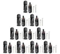 Lot de 10 connecteurs de câble pour panneau solaire, connecteurs photovoltaïques MC4 avec noyau en métal pour une forte conductivité, coque en plastique pour isolation, pour extension parallèle
