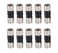 Lot de 10 connecteurs de compression RELIAGINT RG6, connecteur F 75 Ohm à l'intérieur de la rondelle conductrice, résistant aux intempéries, compatibles avec les connecteurs TV universels RG6 Dual, Tri Quad Shield