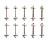 Lot de 10 connecteurs de comptoir, connecteurs M8 x 80 mm, fixations de dessus de table, blocs de boucher, kit de connecteurs de fixation de meubles utilisés pour connecter une table, un lit, un
