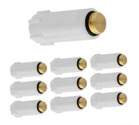 Lot de 10 connecteurs de construction de 1,27 cm - Filetage en laiton - Tuyau d'eau pour test de fuite - Adaptateur en plastique durable - Capuchon d'étanchéité - Système chaud et froid - Raccord de