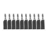 Lot de 10 connecteurs de fiche banane en laiton de 4 mm, pas de soudure nécessaire, pour instruments électroniques et équipements industriels (noir)