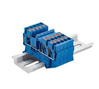 Lot de 10 connecteurs de fils pour bornier DIN PT 2,5-Twin 3 conducteurs à ressort à pousser sans vis à travers le conducteur de fil (rouge)