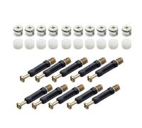 Lot de 10 connecteurs de fixation 3 en 1, serrure excentrique à came avec broche et écrou pour meubles à panneaux de 16 mm, armoires, armoires, en alliage de zinc