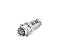 Lot de 10 connecteurs de panneau de prise d'aviation circulaire GX12 2P 3/4/5/6/7 broches mâle et femelle 12 mm L88-93 avec couvercle en plastique(6P Female)