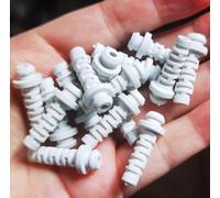 Lot de 10 connecteurs de presse-étoupe en caoutchouc pour outils électriques industriels, câbles d'aviation et électriques, indice IP56, manchon en polyamide noir PA6 V-2 (4 mm - blanc)