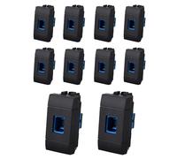 Lot de 10 connecteurs de prise fibre optique à encastrer, compatibles avec Bticino Living International, couleur noire, série MBL, compatible avec supports standard, prise FO pour réseau de données et