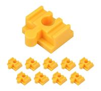 Lot de 10 connecteurs de rail de chemin de fer pour jouets - Kit d'adaptateurs en bois - Pièces de connecteur de rail ajustées pour les tout-petits - Kit d'extension de rail en bois pour jeu de chemin