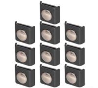 Lot de 10 connecteurs de tapis de grille 40 x 35 mm en métal pour clôture d'angle et longitudinales avec plaque galvanisée à chaud et pièces en acier inoxydable pour clôture de jardin à double pôle