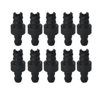 Lot de 10 connecteurs de tube de lait pour machine à café compatibles avec Melitta et Siemens, connecteurs de tuyau à lait en plastique noir pour mousser facilement