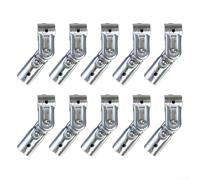 Lot de 10 connecteurs de tuyau en T réglables avec rotation de 90 ° à 270 ° - Supports en acier galvanisé pour assemblage de tuyaux métalliques dans les cadres de meubles, étagères, clôtures
