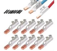 Lot de 10 connecteurs DTLC en cuivre et aluminium avec gaine thermorétractable pour connexions électriques fiables (25)